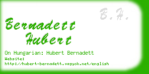 bernadett hubert business card